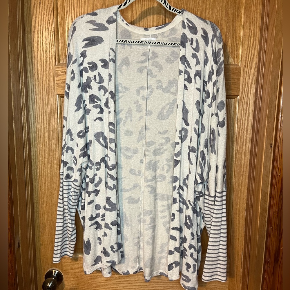 Maurice’s Cheetah & Striped Cardigan